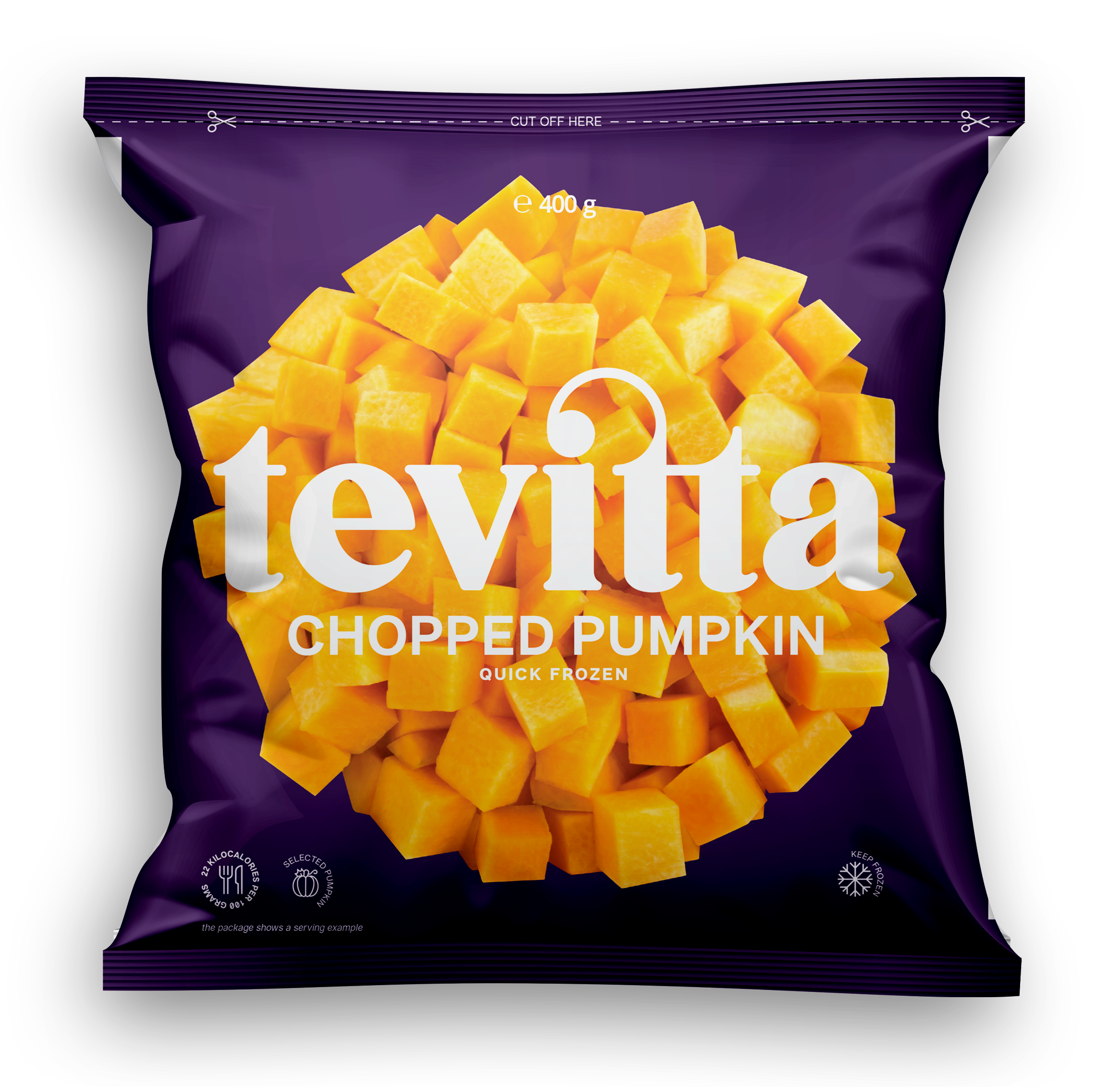 Пакування Tevitta — chopped pumpkin IQF