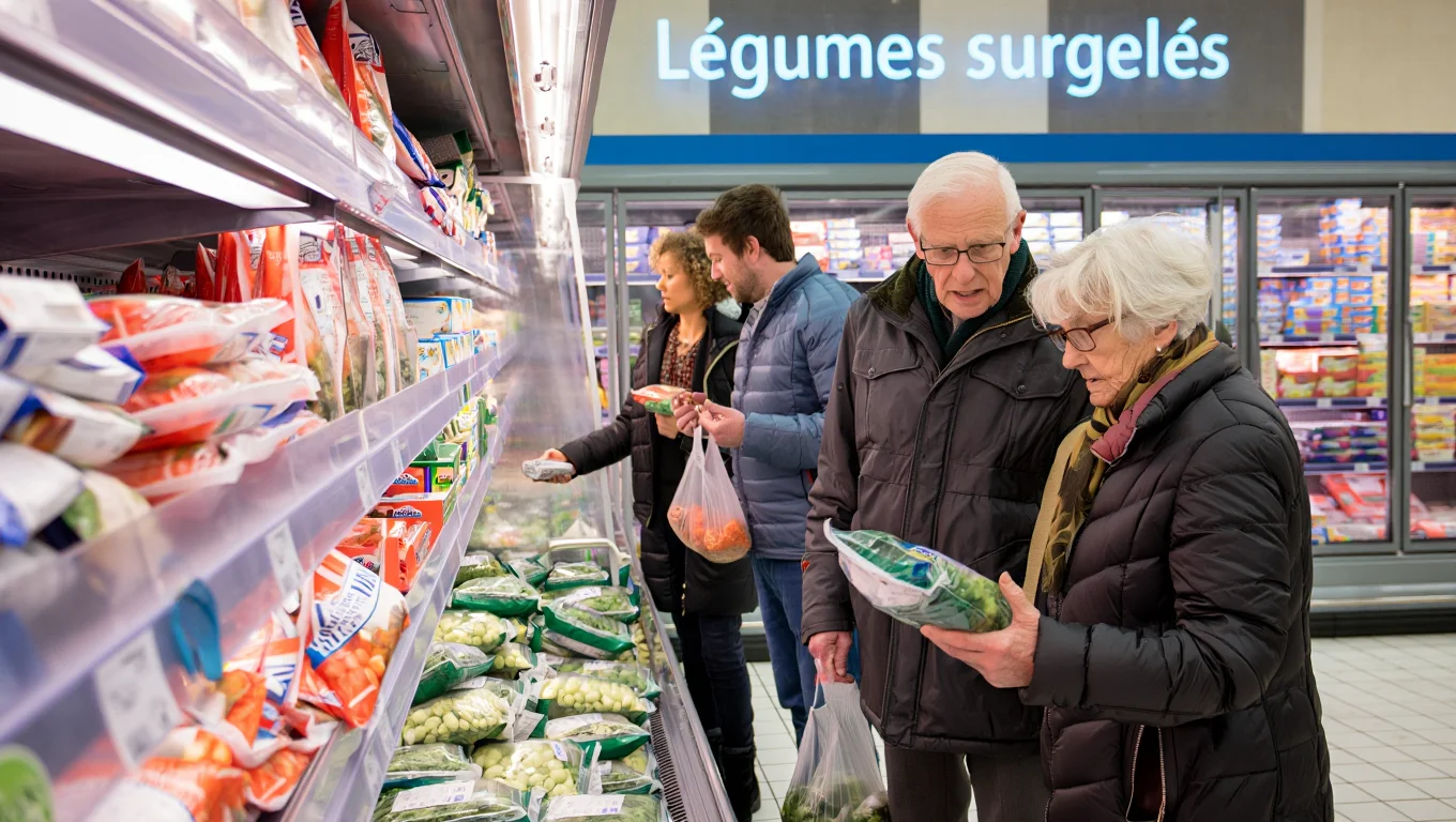 Покупці обирають заморожені продукти у супермаркеті ЄС